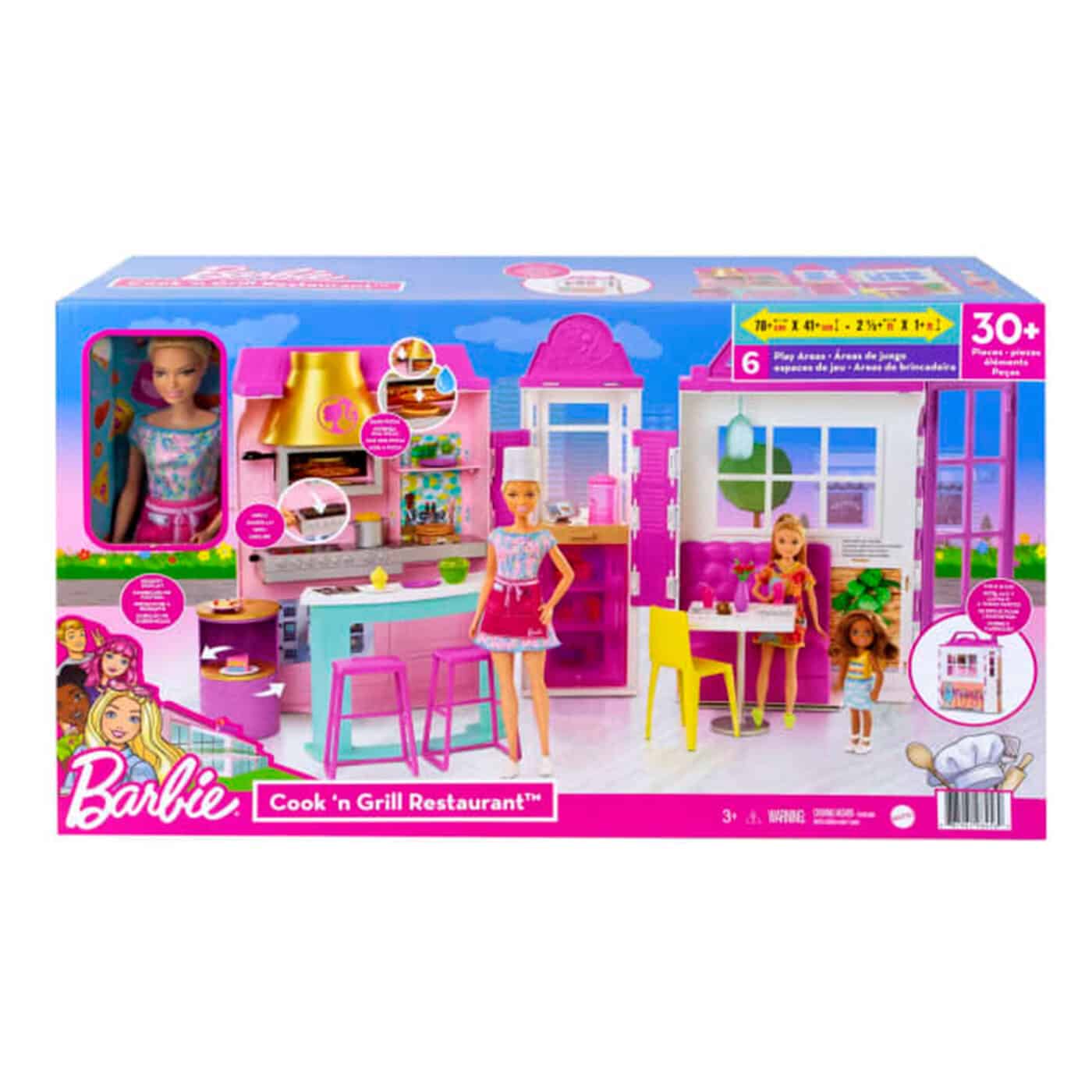 Barbie - Cook 'n Grill Restaurant Doll And Playset