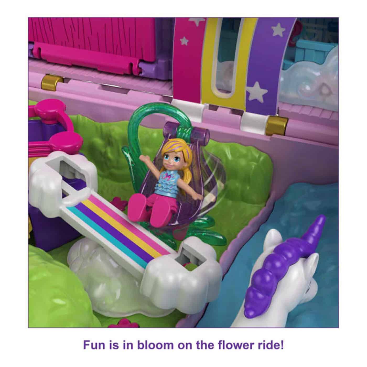 Polly Pocket - Unicorn Party Playset - Rainbow Surprise