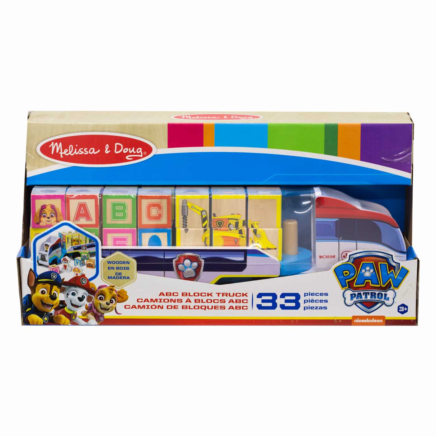 Melissa and Doug - ABC Wooden Block Truck - Paw Patrol