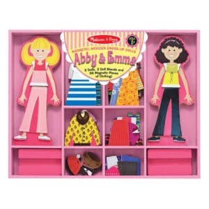Melissa and Doug - Magnetic Wooden Dress-Up Dolls Play Set