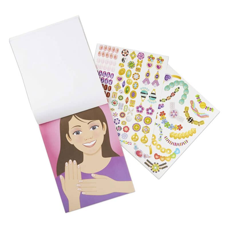 Melissa and Doug - Sticker Pad - Jewelry and Nails Glitter Collection