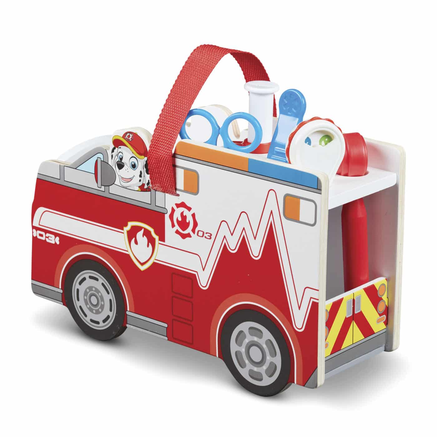 Melissa and Doug - Wooden Rescue Caddy - Paw Patrol Marshall