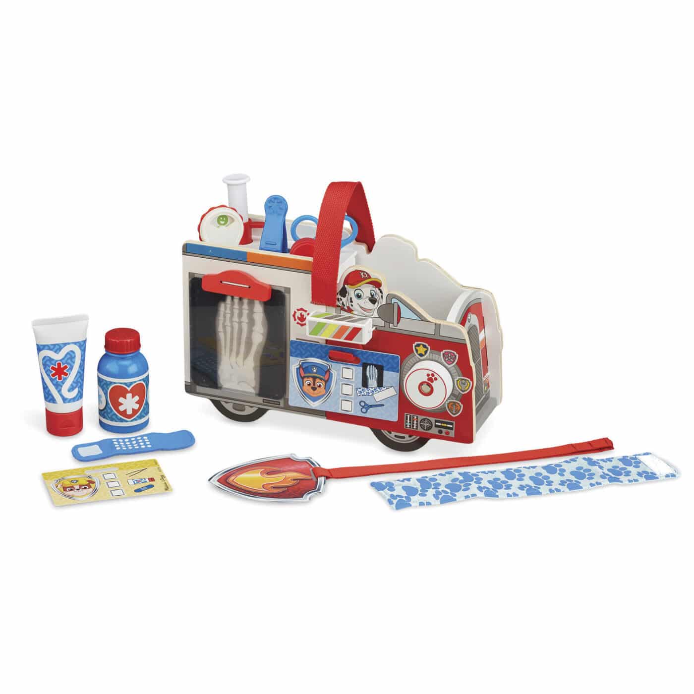 Melissa and Doug - Wooden Rescue Caddy - Paw Patrol Marshall