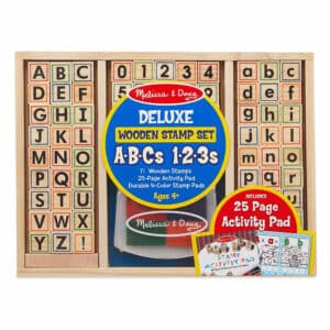 Melissa and Doug - Deluxe Wooden Stamp Set - ABD - 123