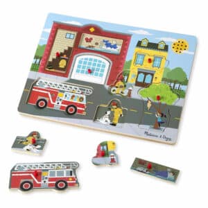 Melissa and Doug - See & Hear Sound Puzzle - Around the fire station