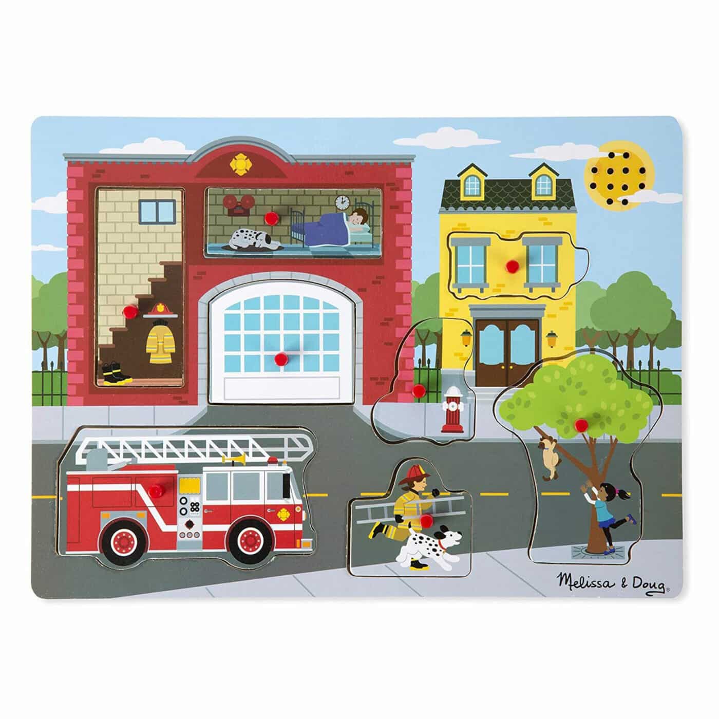 Melissa and Doug - See & Hear Sound Puzzle - Around the fire station