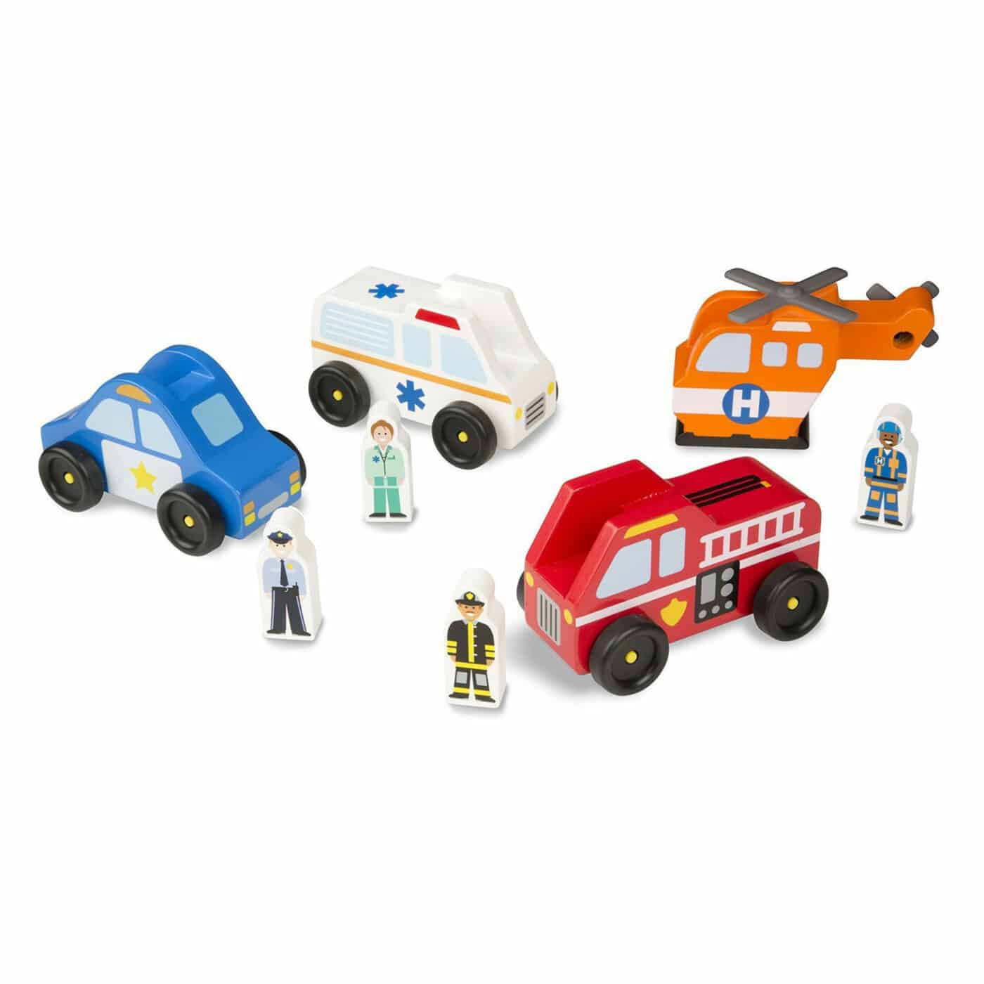 Melissa and Doug - Wooden Emergency Vehicle Set