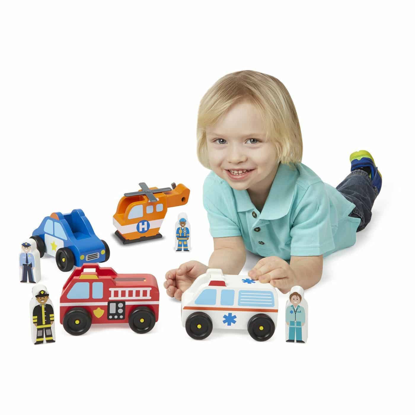 Melissa and Doug - Wooden Emergency Vehicle Set