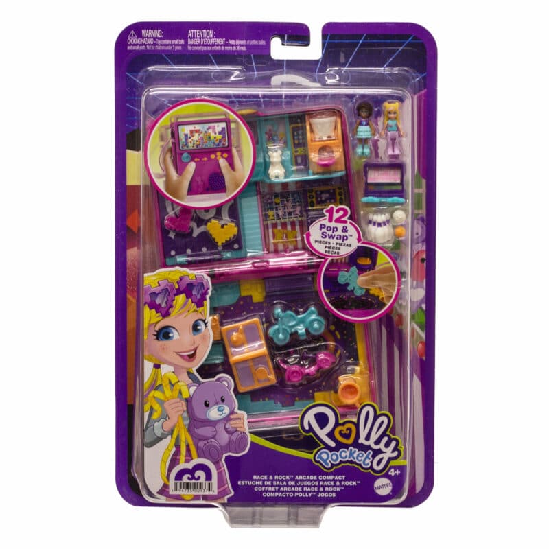 Polly Pocket Race and Rock Arcade Compact Playset