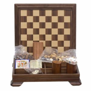 7 in 1 Chess Checkers and Backgammon Game Set