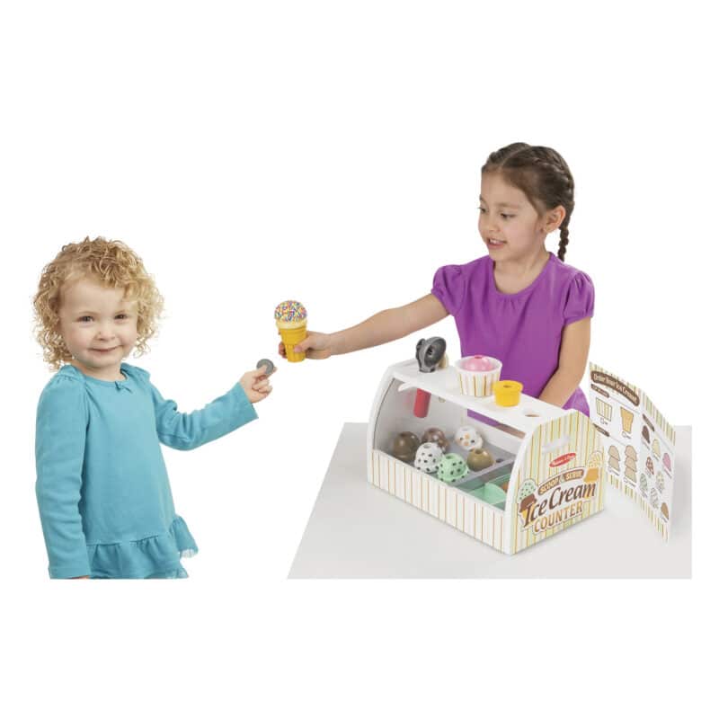 Melissa and Doug - Wooden Scoop and Serve Ice Cream Counter