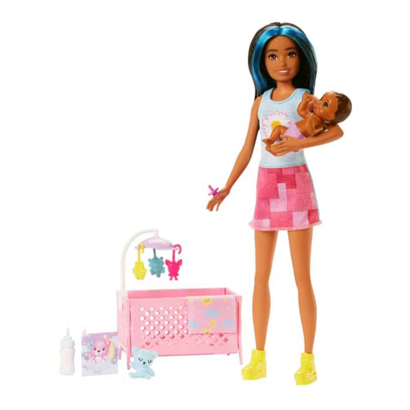 Barbie Skipper Babysitters Crib Playset - Pink Skirt
