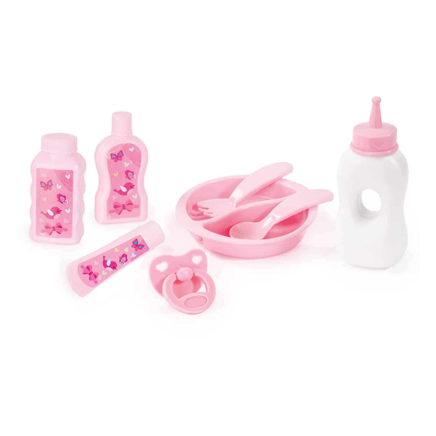Bayer 11-in-1 Doll Care Set- Grey & pink with Fairy