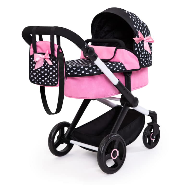 Bayer Xeo Compact Doll Pram Pink Bow