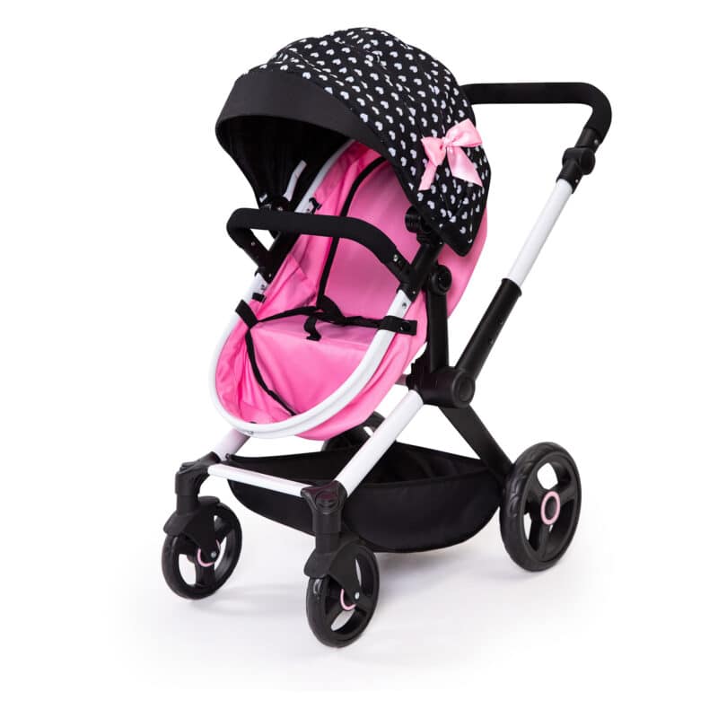 Bayer Xeo Compact Doll Pram Pink Bow