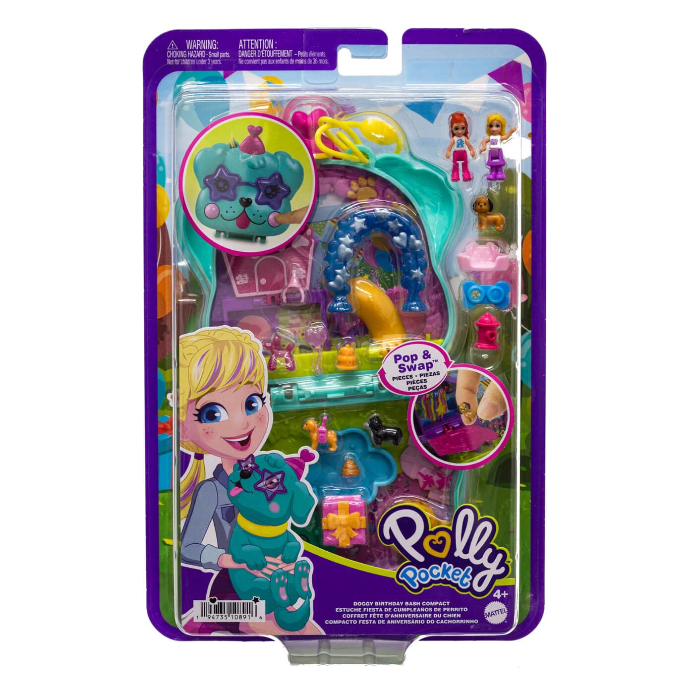 Polly Pocket Doggy Birthday Bash Compact Playset