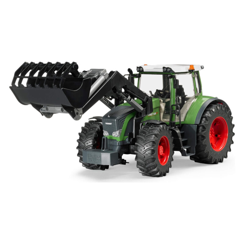 Bruder Fendt 936 Vario tractor with front loader angled view