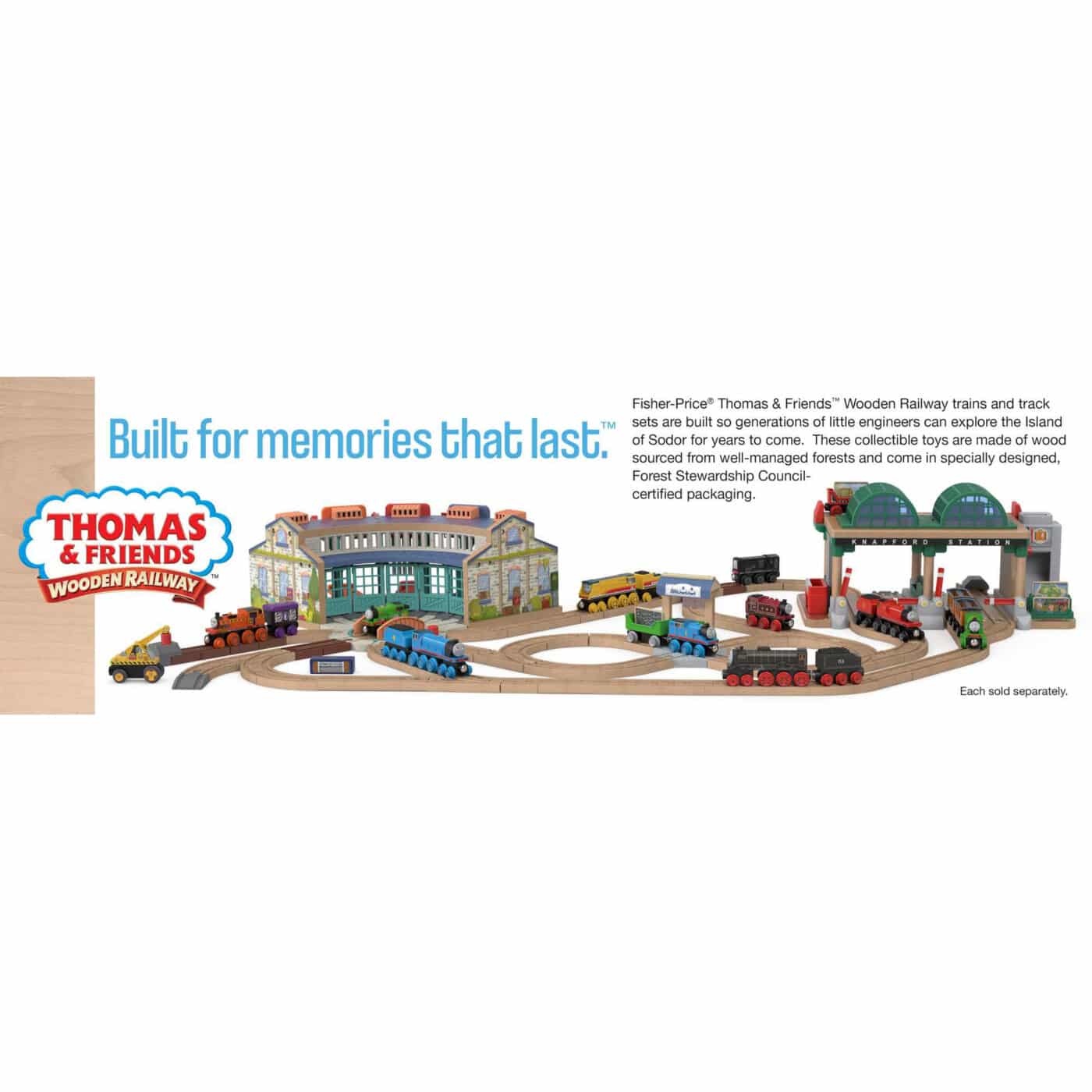 Thomas & Friends - Wooden Railway Knapford Station Passenger Pickup Playset-4