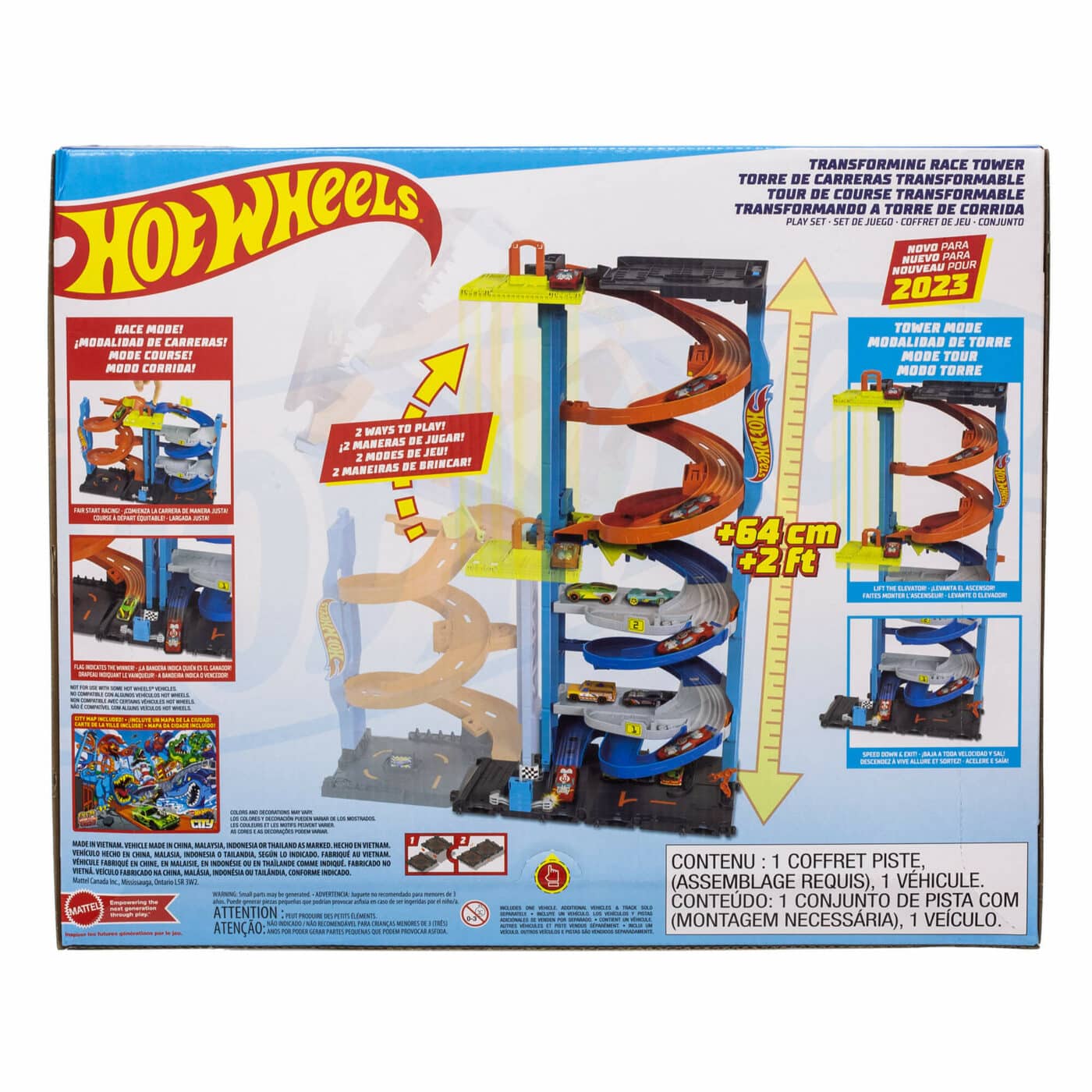 Hot Wheels City Transforming Race Play set-back image