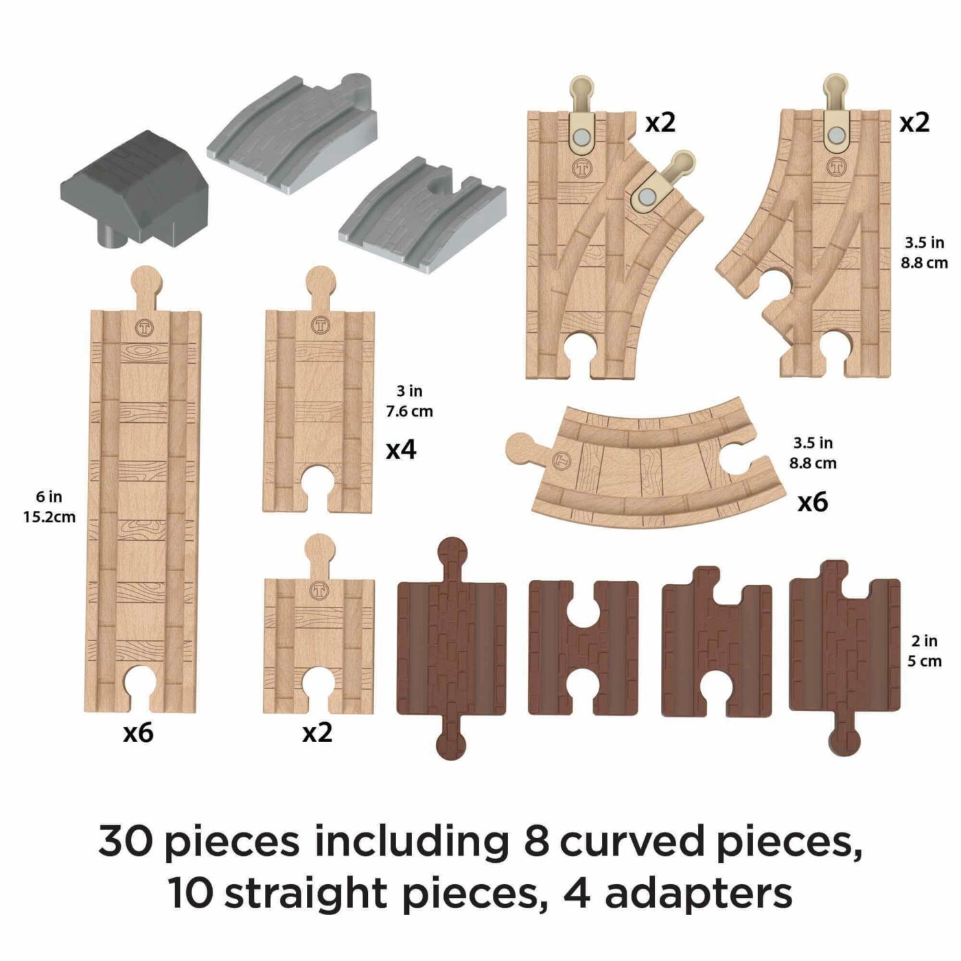 Thomas & Friends - Wooden Railway Expansion Clackety Track Pack-10
