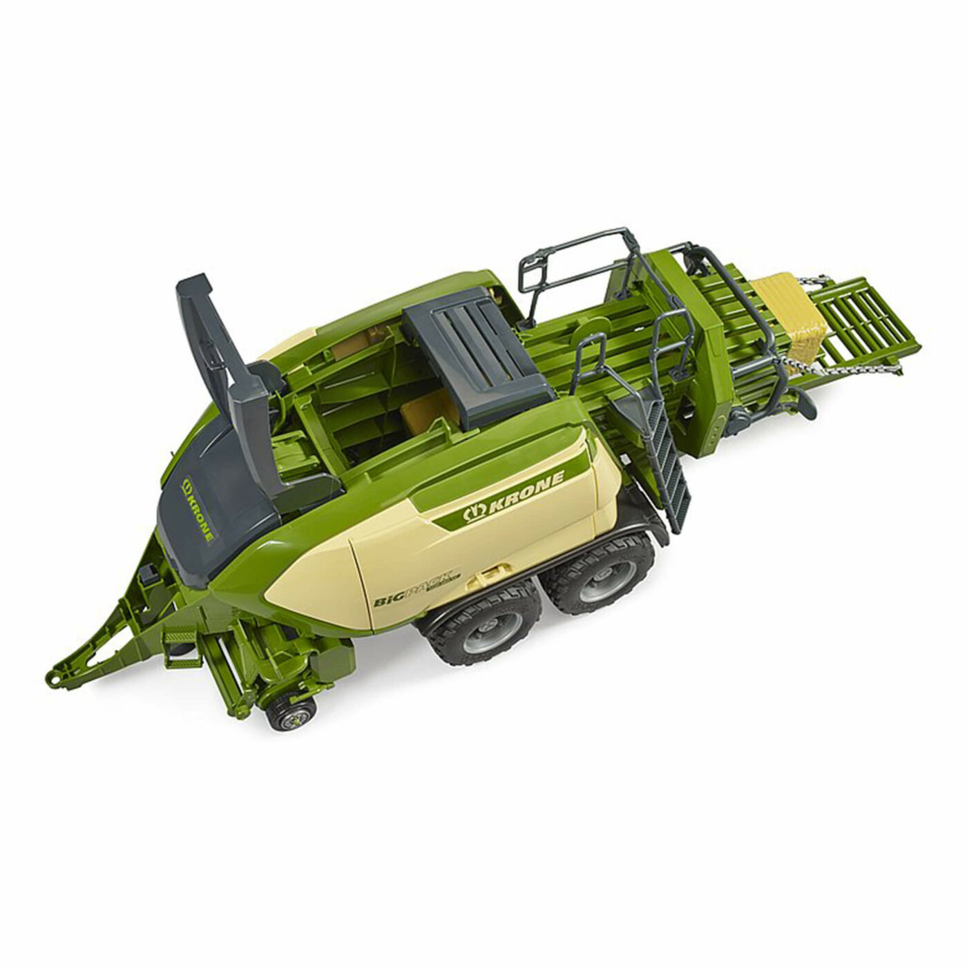 Bruder - Krone Big Pack 1290HDP VC with 2 block hay bales-3