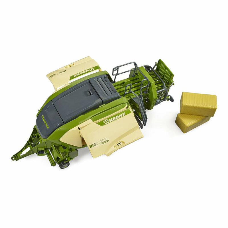 Bruder - Krone Big Pack 1290HDP VC with 2 block hay bales-5