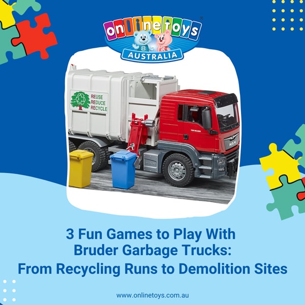 3 Fun Games to Play With Bruder Garbage Trucks: From Recycling