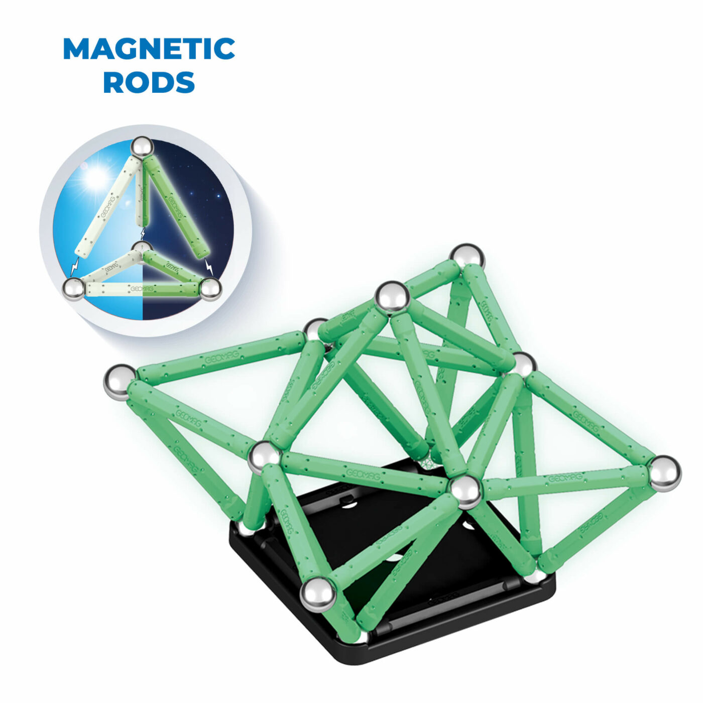 Geomag - Magnetic Construction Glow Recycled 60-1