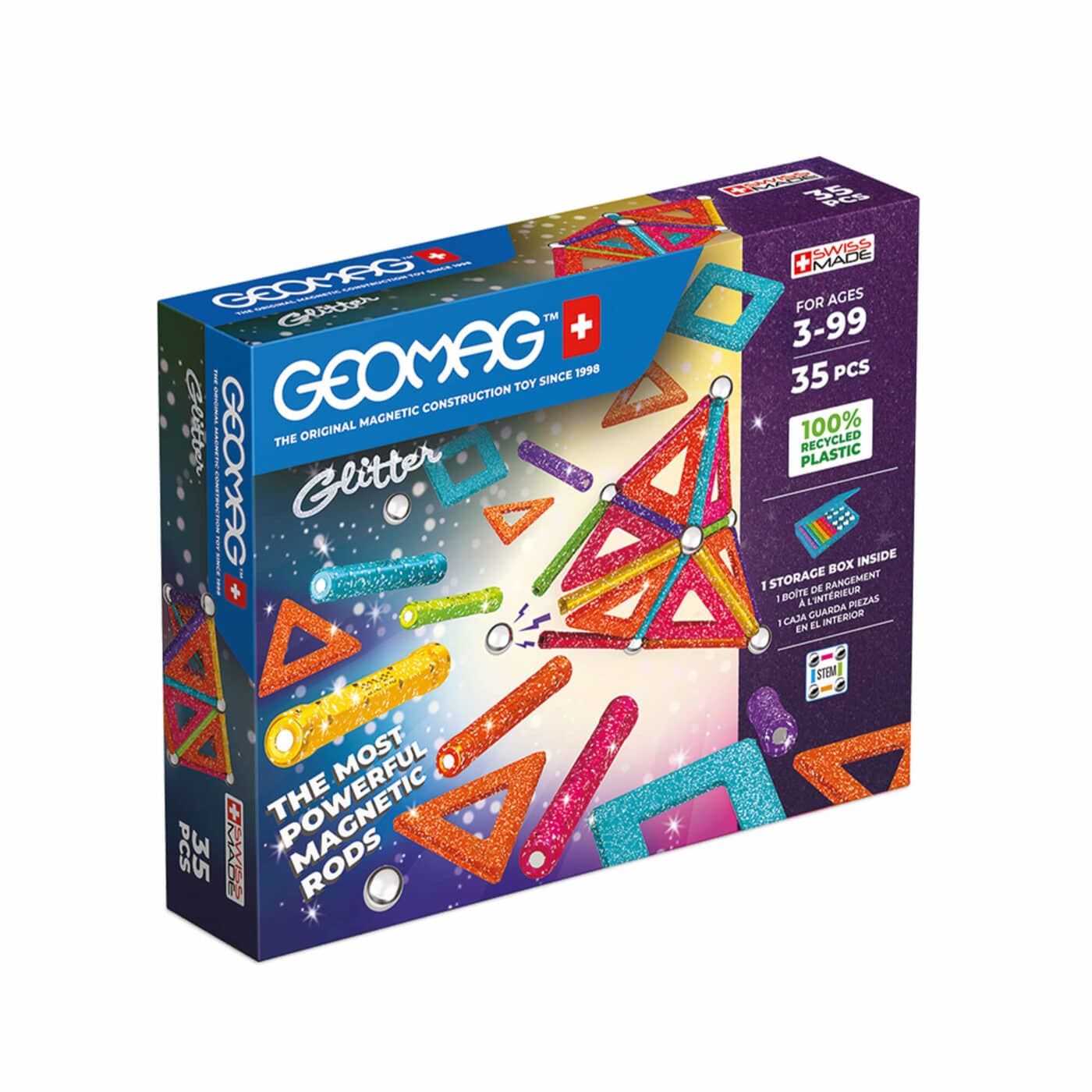 Geomag - Magnetic Construction Glitter Recycled 35