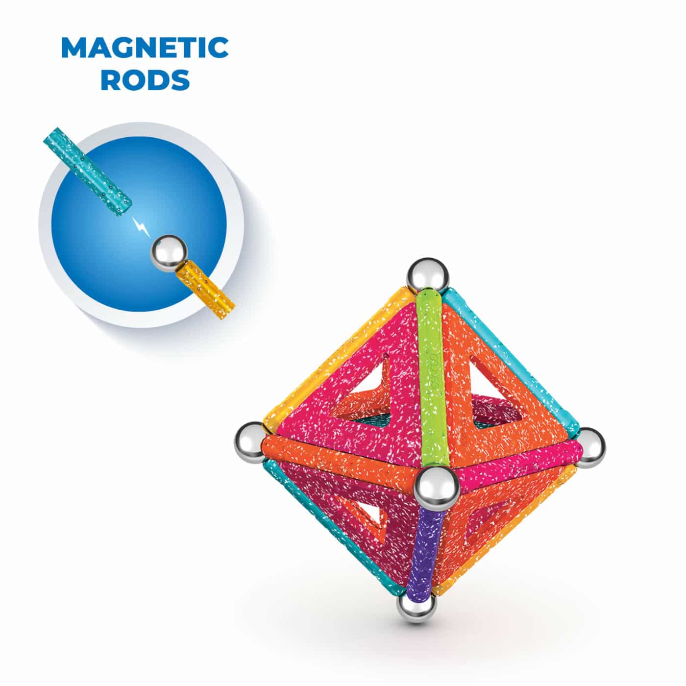 Geomag - Magnetic Construction Glitter Recycled 35-1