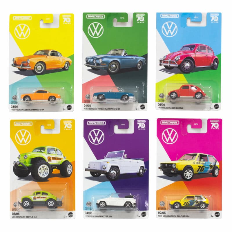 Matchbox 70 Years Volkswagen Collection of 6 Vehicle