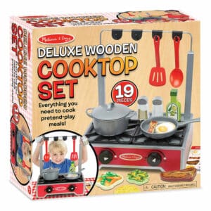 Melissa and Doug Deluxe Wooden Cooktop Set