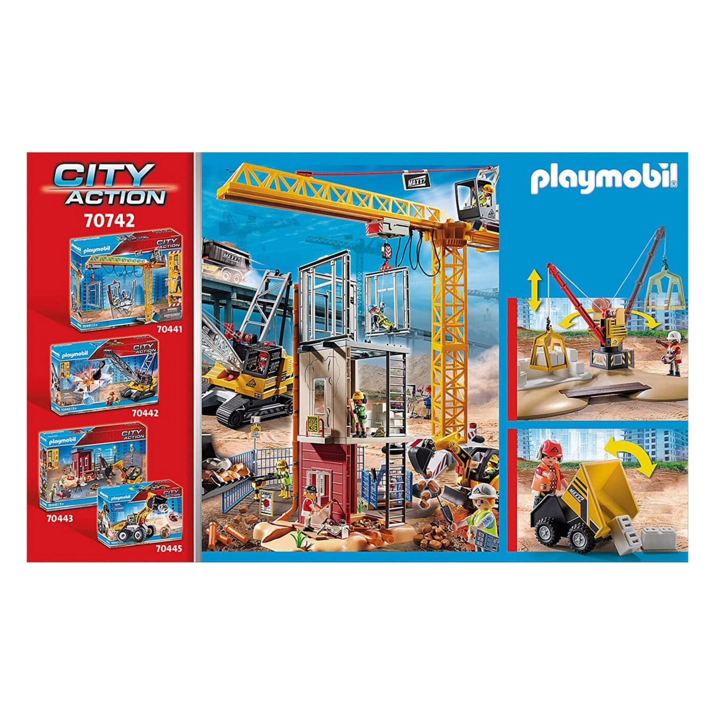 Playmobil - City Action Construction Site with Flatbed 70742