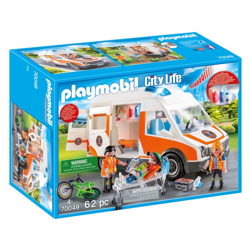 Playmobil - City Life Ambulance with Flashing Light 70049