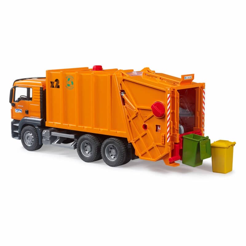 Bruder - 1:16 MAN TGS Rear Loading Garbage Truck Orange New 2023-6