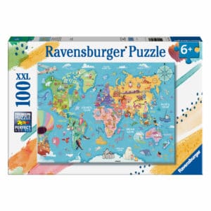 Ravensburger - Map of the World Puzzle - 100 Pieces