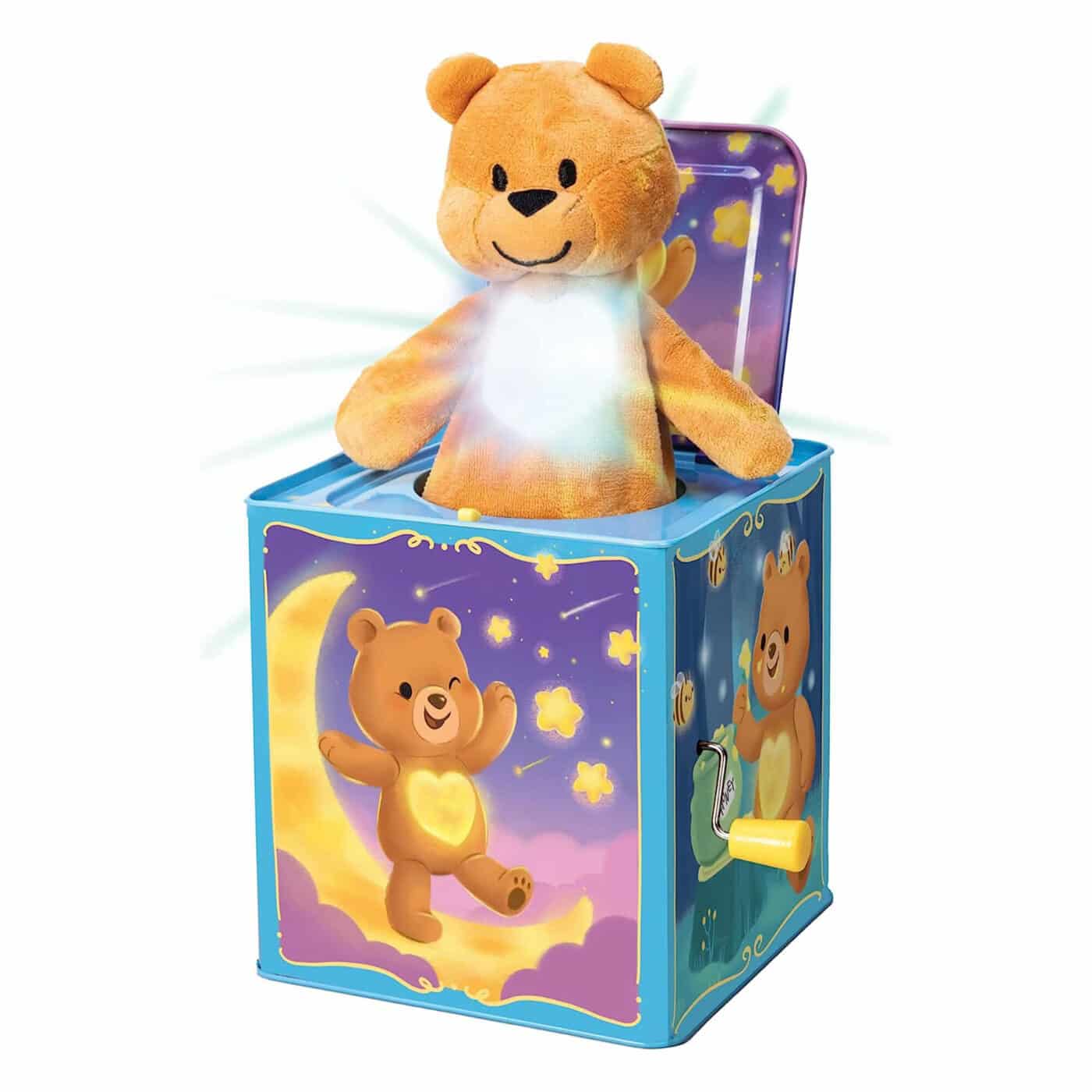 Schylling - Pop and Glow Teddy Musical Jack In The Box