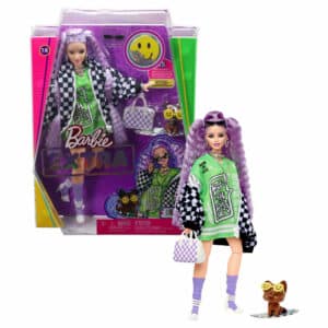 Barbie - Extra Doll in Green Jersey and Checkered Jacket