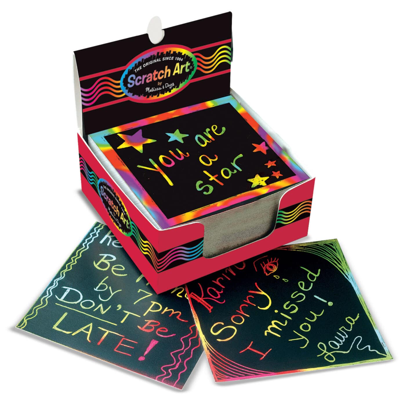 Melissa and Doug - Rainbow Scratch Art Box - 125 Mini Notes