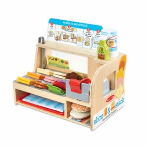 Melissa and Doug - Wooden Slice & Stack Sandwich Counter