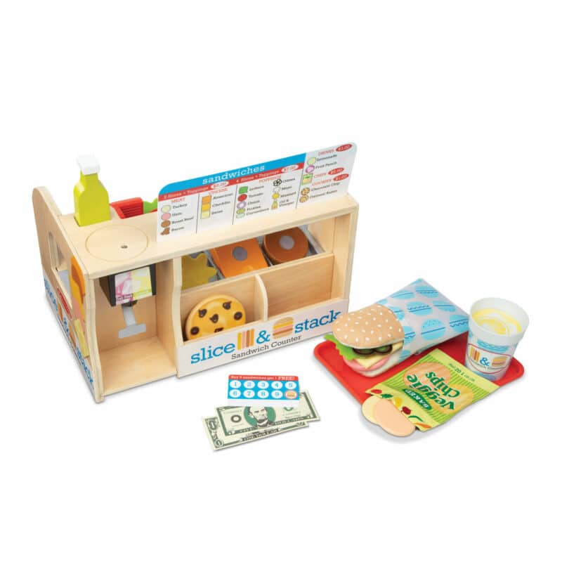 Melissa and Doug - Wooden Slice & Stack Sandwich Counter1