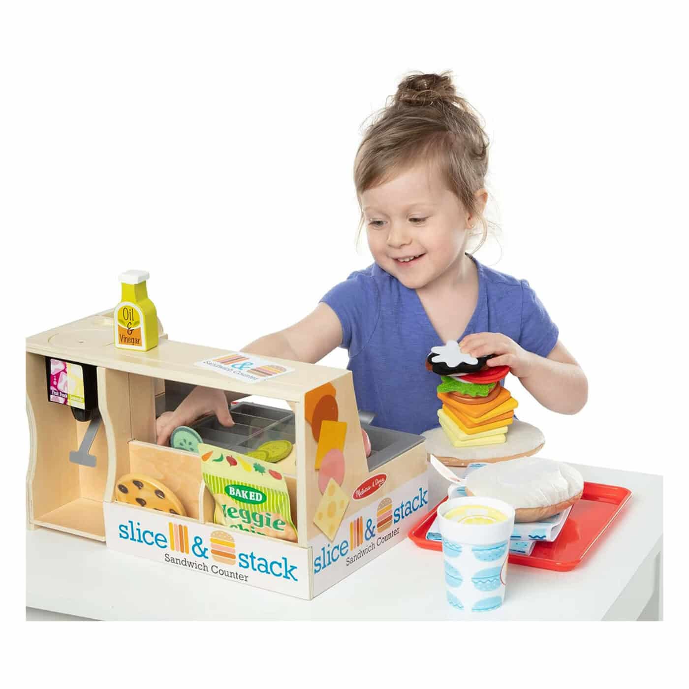 Melissa and Doug - Wooden Slice & Stack Sandwich Counter3