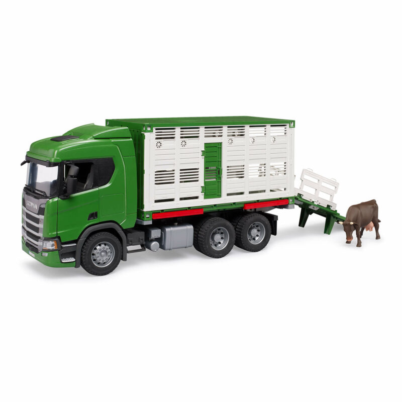 Bruder - Scania Super 560R Cattle Transportation Truck with 1 Cattle-3