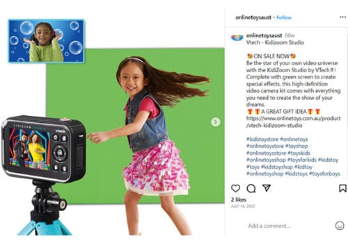 VTech Camera Instagram post by Online Toys