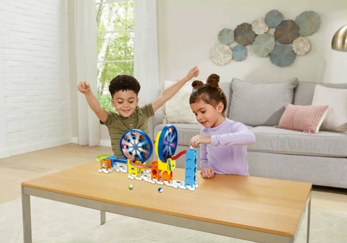 children playing with the Vtech Marble Rush Fun Fair Set