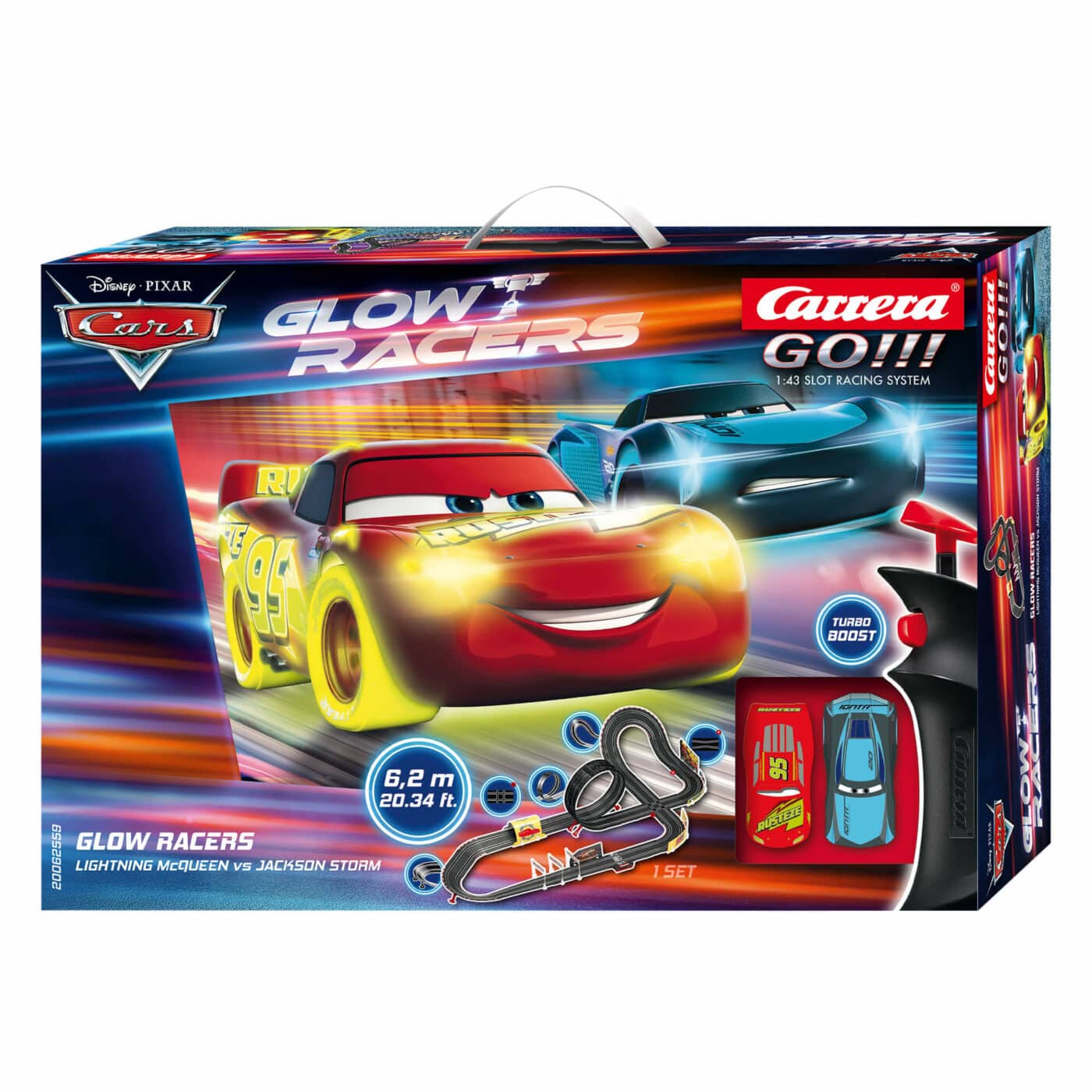 Carrera GO - Disney Pixar Cars Glow Racers Slot Car set-box