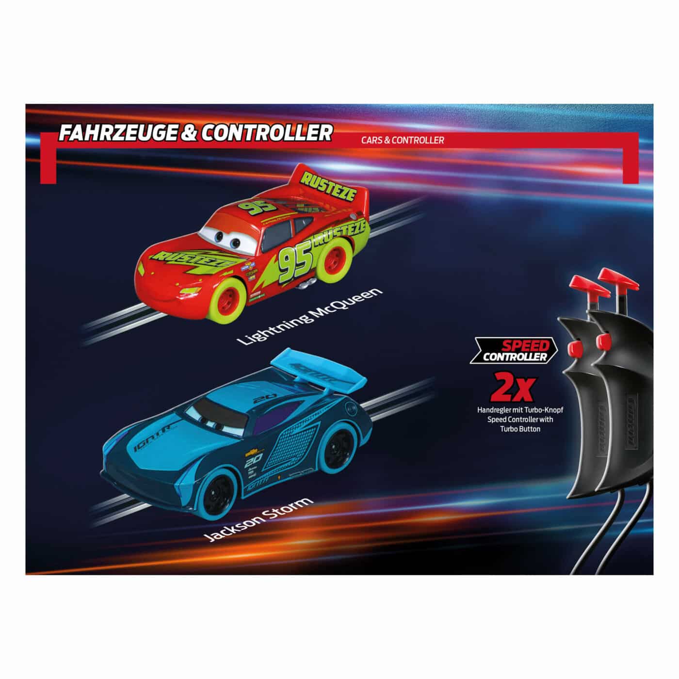 Carrera GO - Disney Pixar Cars Glow Racers Slot Car set-Cars