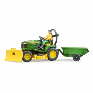 Bruder - bworld John Deere lawn tractor with trailer