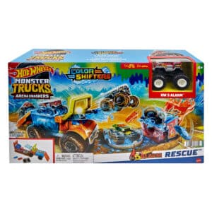 Hot Wheels - Monster Trucks Arena Smashers Color Shifters 5-Alarm Rescue Playset