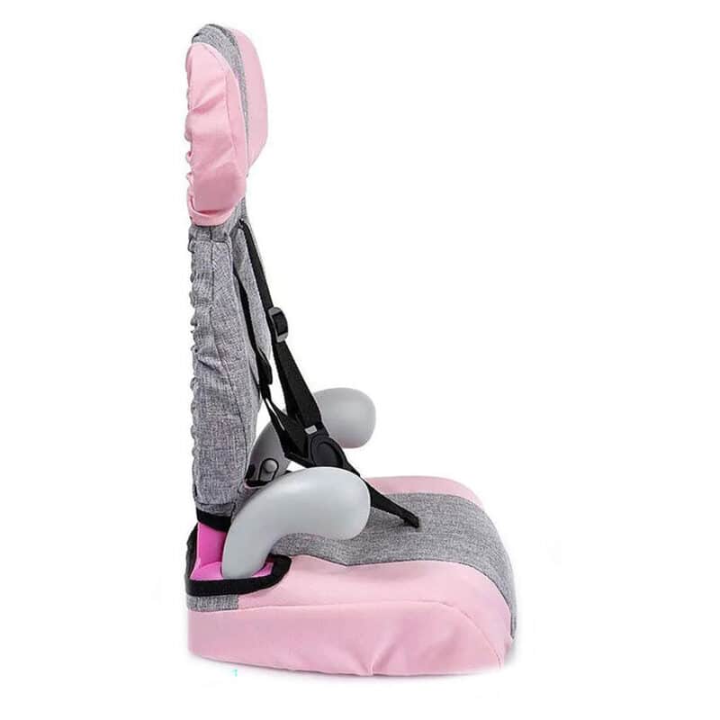Bayer Deluxe Doll Booster Seat - Grey & Pink with Butterfly Motif2